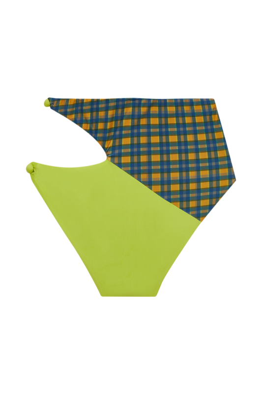 Cut Pants Citron-Carreaux