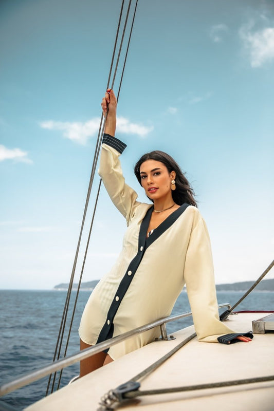 Cardigan Beige Marine - Tann Swim