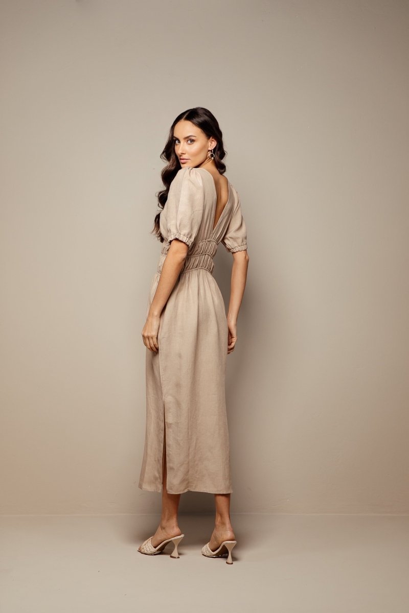 Vestido Coluna Naturel - Tann Swim