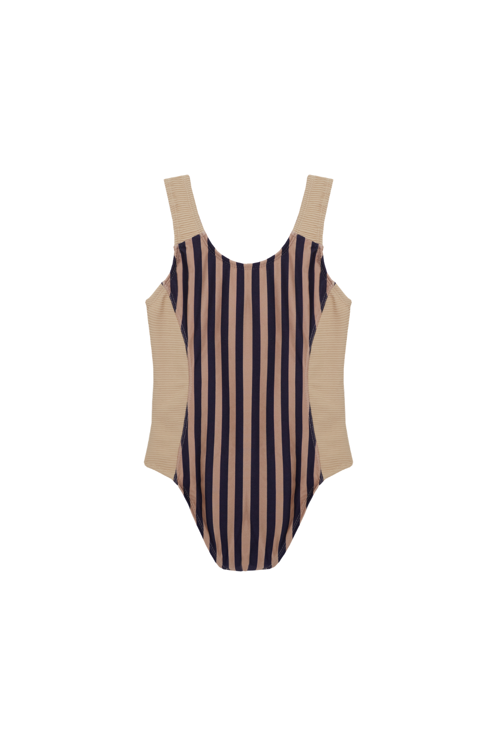PETIT TANN - Maiô Infantil Beige Lignes