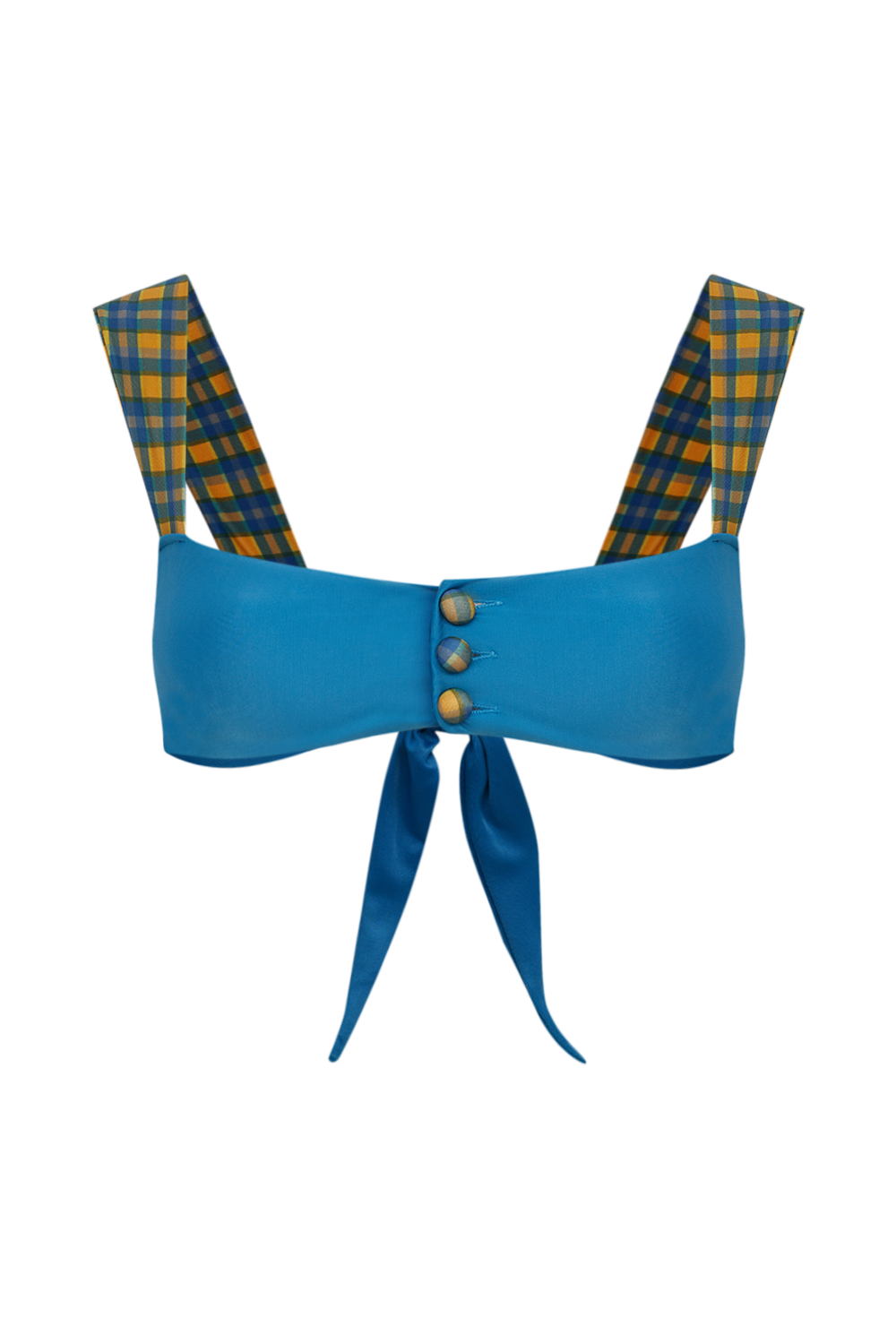 Top Buttons Myrtille-Carreaux