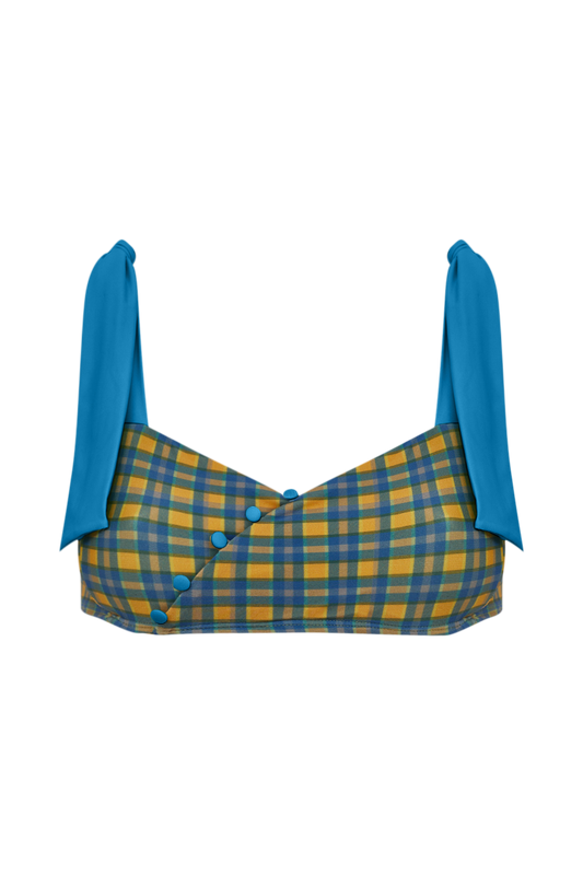 Top Knots Myrtille-Carreaux — TANN Swim