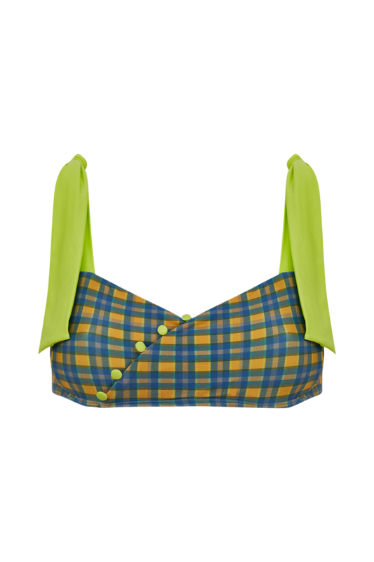 Top Knots Citron-Carreaux — TANN Swim