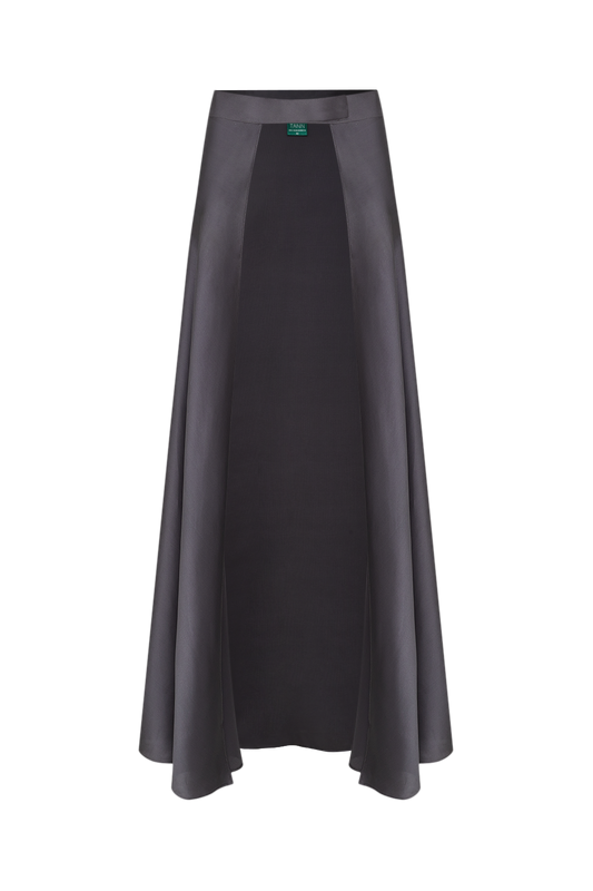 Saia Aberta de Seda Gris — TANN Swim