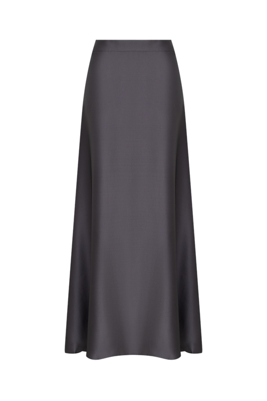 Saia Aberta de Seda Gris