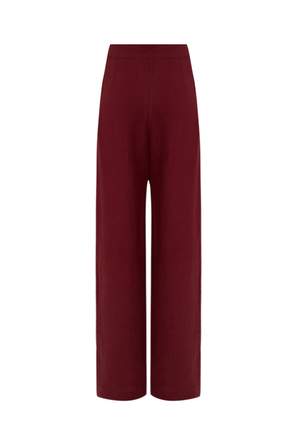 A Calça de Linho Bordeaux