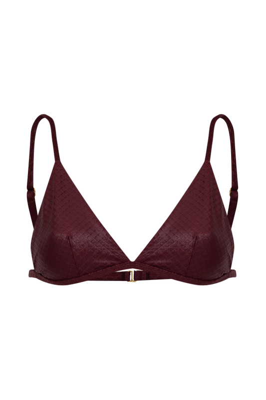 Tanner Bordeaux Top — TANN Swim