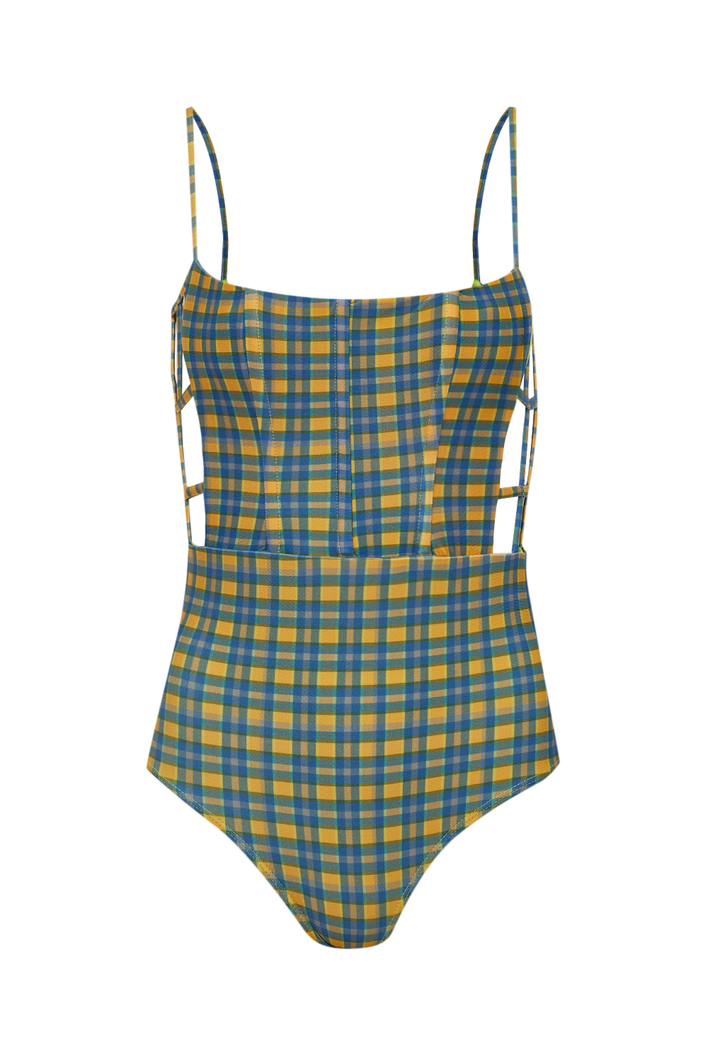 Maiô Peek-A-Boo À Carreaux — TANN Swim