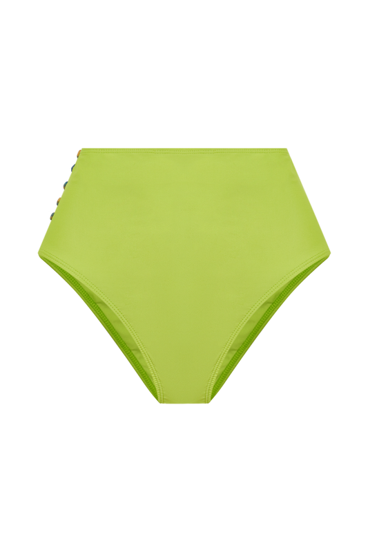 Hot Pants Buttons Citron-Carreaux — TANN Swim