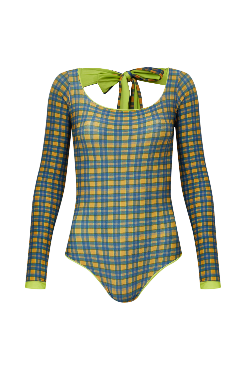 Maiô Ballerina Dupla Face Citron & Carreaux