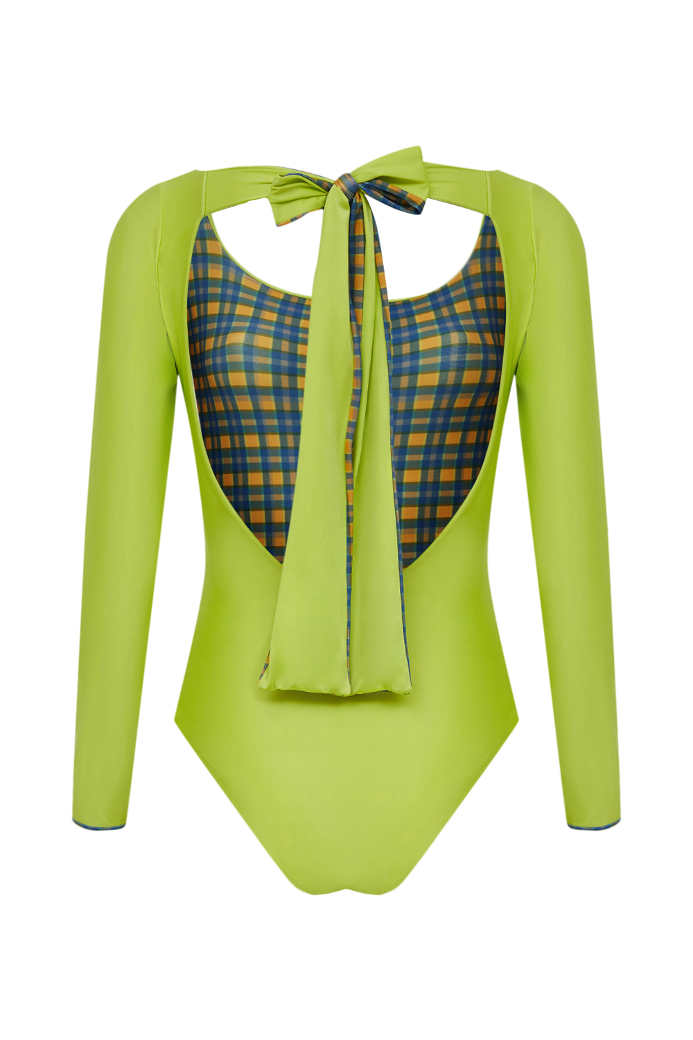 Maiô Ballerina Dupla Face Citron & Carreaux