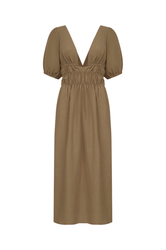 Vestido Coluna Naturel