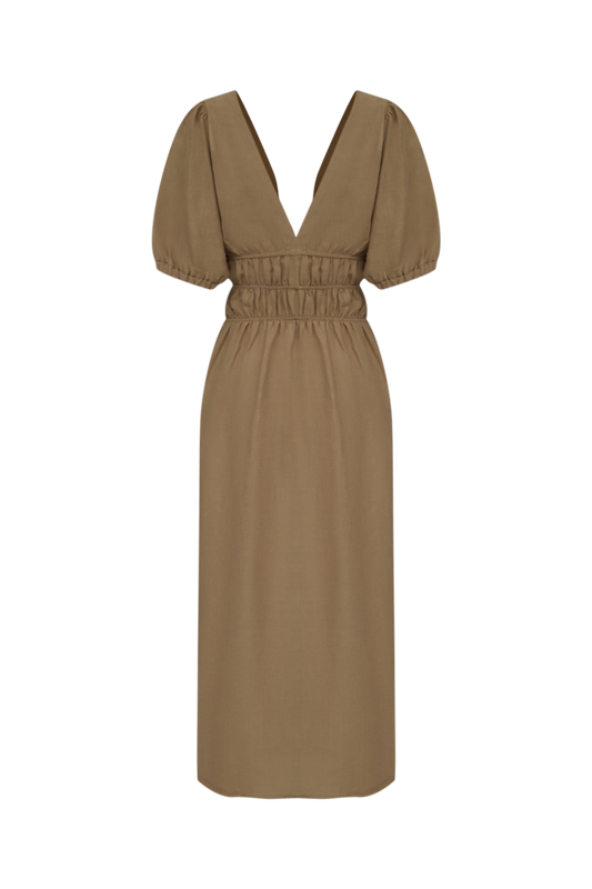 Vestido Coluna Naturel