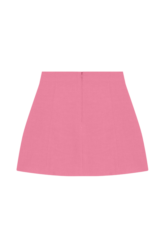 Mini Saia de Linho Framboise
