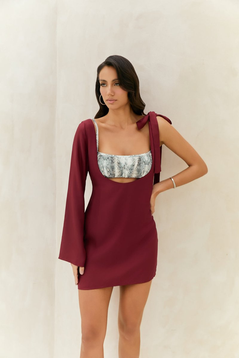 Vestido Mini Bordeaux - Tann Swim