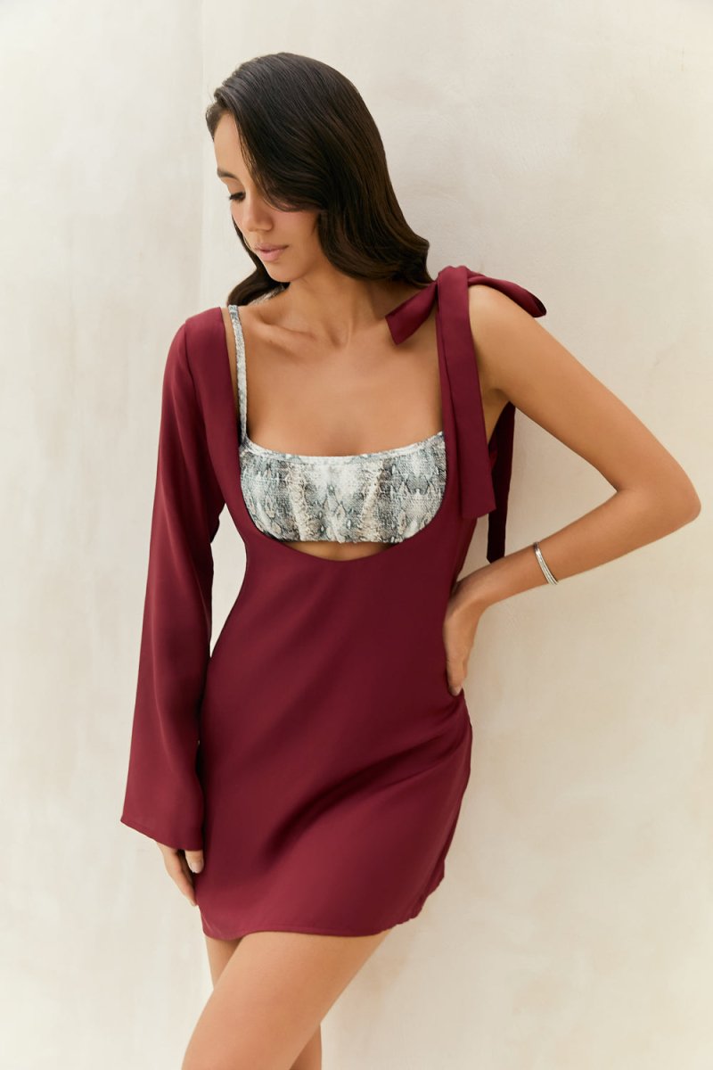 Vestido Mini Bordeaux - Tann Swim