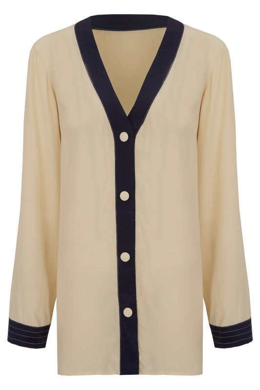 Cardigan Beige Marine