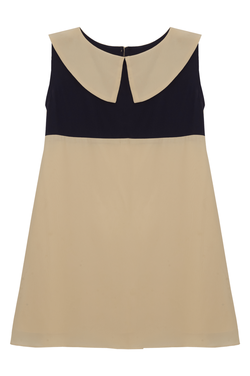 PETIT TANN - Vestido Infantil Beige Marine - Tann Swim