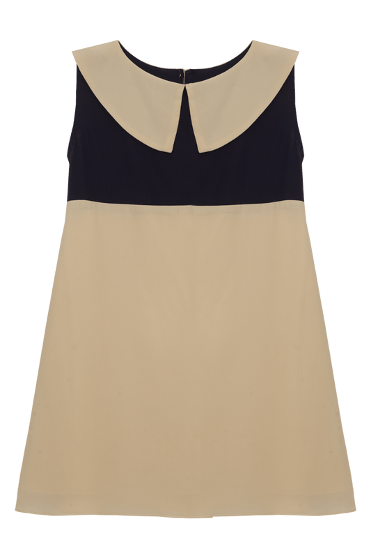 PETIT TANN - Vestido Infantil Beige Marine - Tann Swim