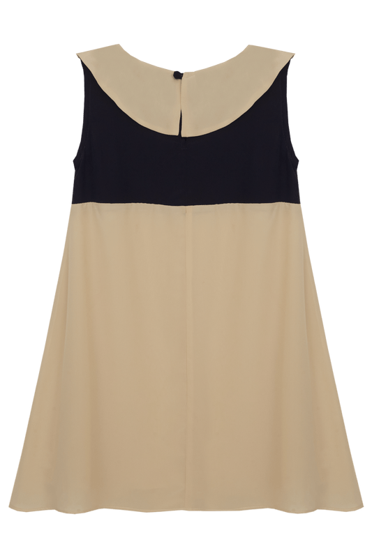 PETIT TANN - Vestido Infantil Beige Marine - Tann Swim